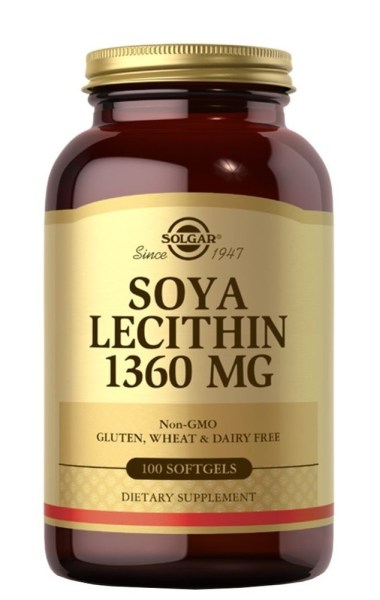 Solgar Lecithin 1360mg, 100 Softgels